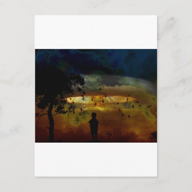 Postal Viendo el infierno (Anverso)