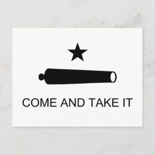 Postal Viene tomarle la bandera de Tejas