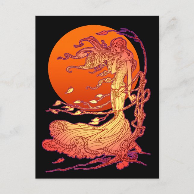 Postal Viento de Halloween (Anverso)