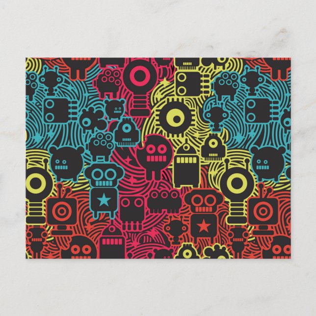 Postal Viento de Robots (Anverso)