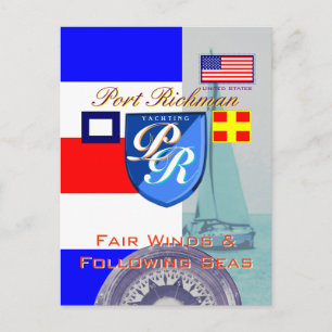 Postal Vientos justos y el mar de Port Richman