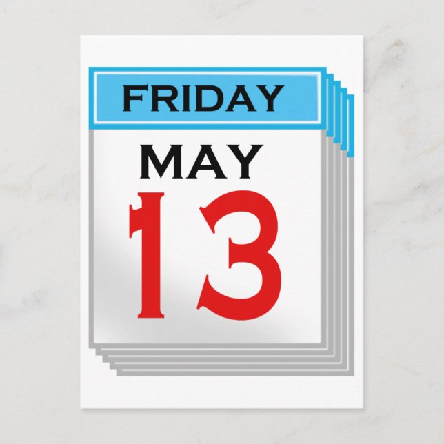 Postal Viernes 13 de mayo (Anverso)