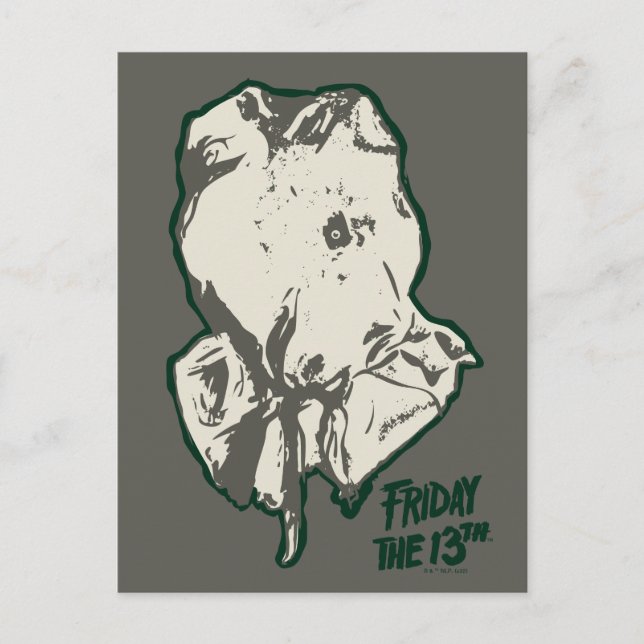Postal Viernes 13 | Jason Voorhees Burlap Sack (Anverso)