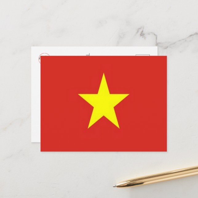Postal Vietnam - Bandera - (Anverso/Reverso In Situ)