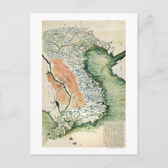Postal Vietnam: Mapa PanorámicoVietnam (Anverso)
