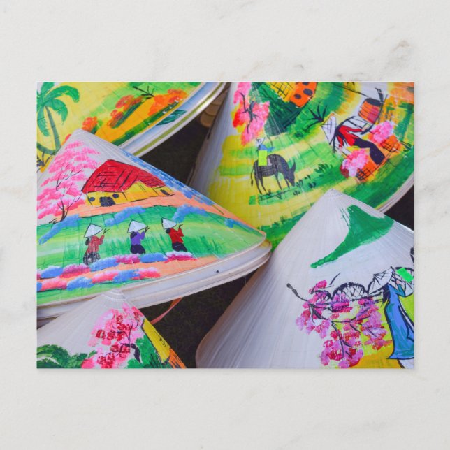 Postal Vietnam no La o Gorra cónico (Anverso)