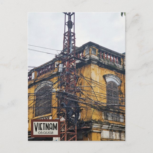 Postal Vietnam Street Spagheti Personalizable Fecha Posta (Anverso)