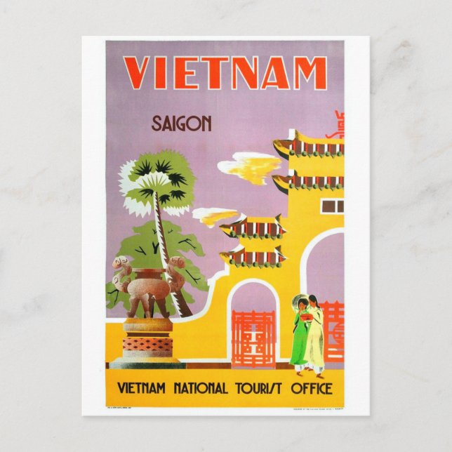 Postal vietnam vintage travel (Anverso)