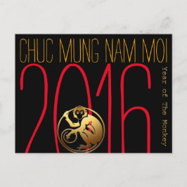 Postal vietnamita del Año Nuevo del año 2016 del