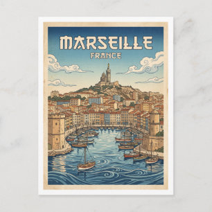 Postal Vieux-Port de Marsella Francia