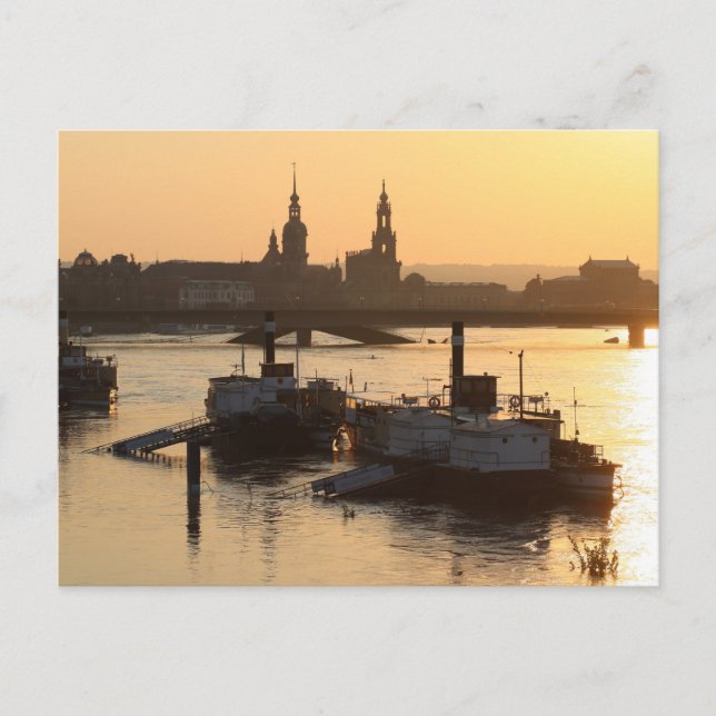 Postal View of Dresden Cityscape from the Bridge (Anverso)