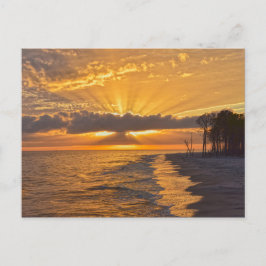 Postal Vigas de sol en la isla de Dauphin, Alabama