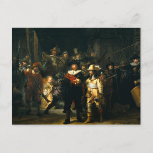 Postal Vigilancia nocturna - Rembrandt