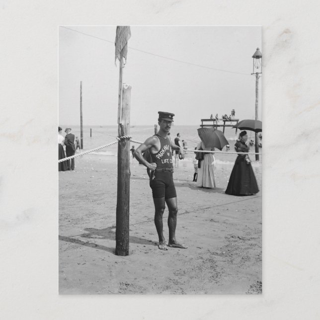 Postal Vigilante de la playa de Brighton, 1906 (Anverso)