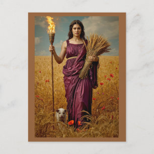 Postal Vigilia de otoño de Deméter: un retrato doloroso
