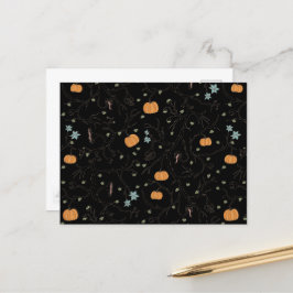 Postal Vigne effrayante pour Halloween Noir