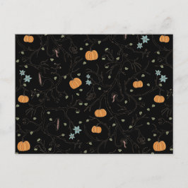 Postal Vigne effrayante pour Halloween Noir
