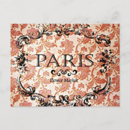 Postal Viintage Paris Damask