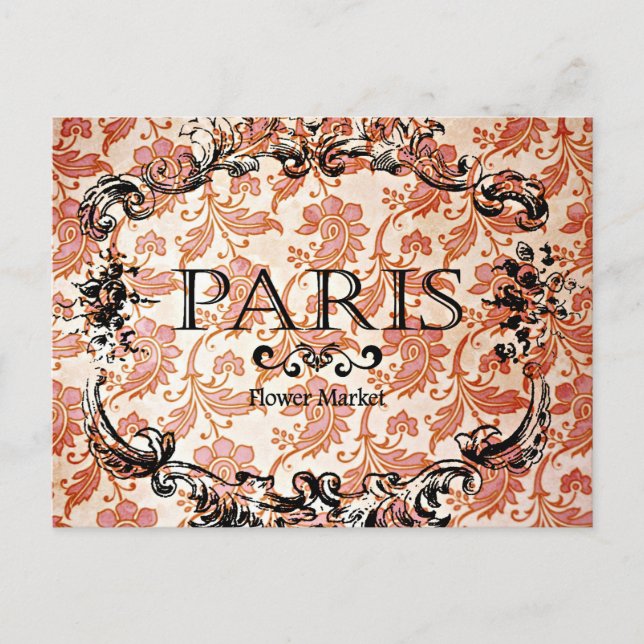 Postal Viintage Paris Damask (Anverso)