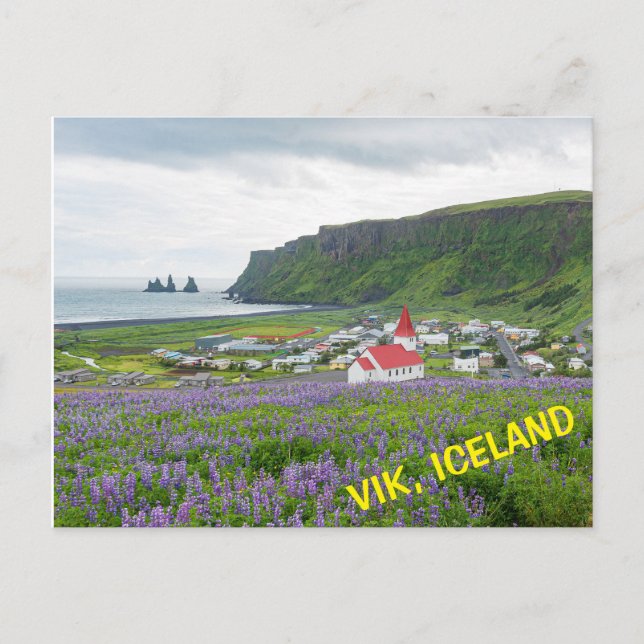 POSTAL VIK, ISLANDIA (Anverso)