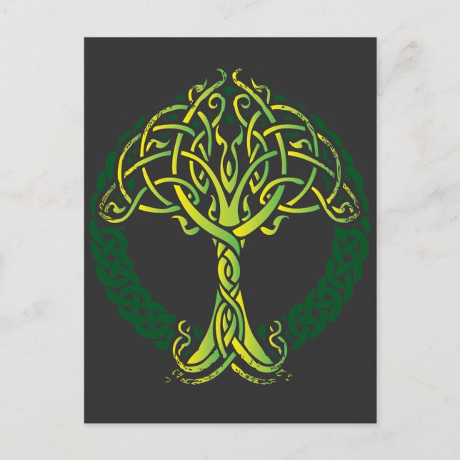 Postal Viking Celtic Knotwork Tree of Life (Anverso)
