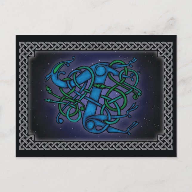 Postal Viking Design - Bestia de Urnes (Anverso)