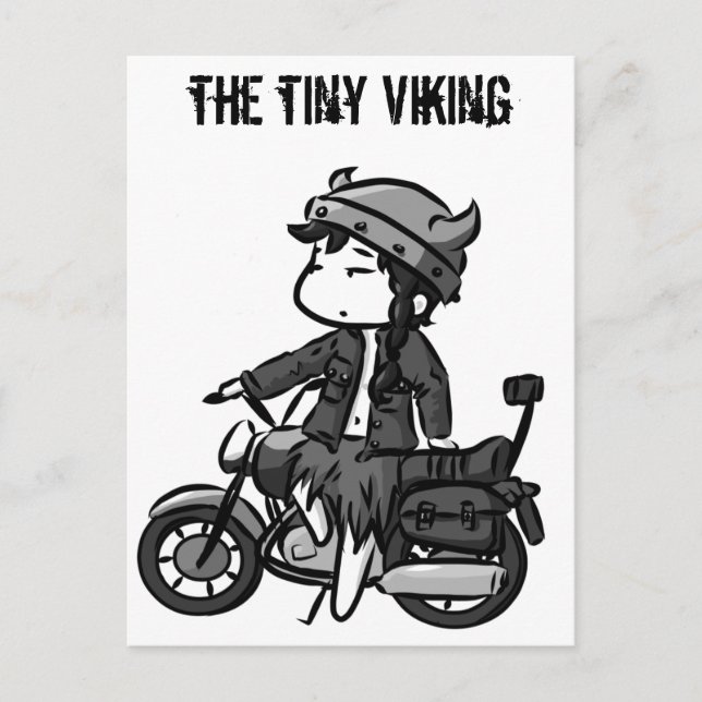 Postal Viking en bicicleta (Anverso)