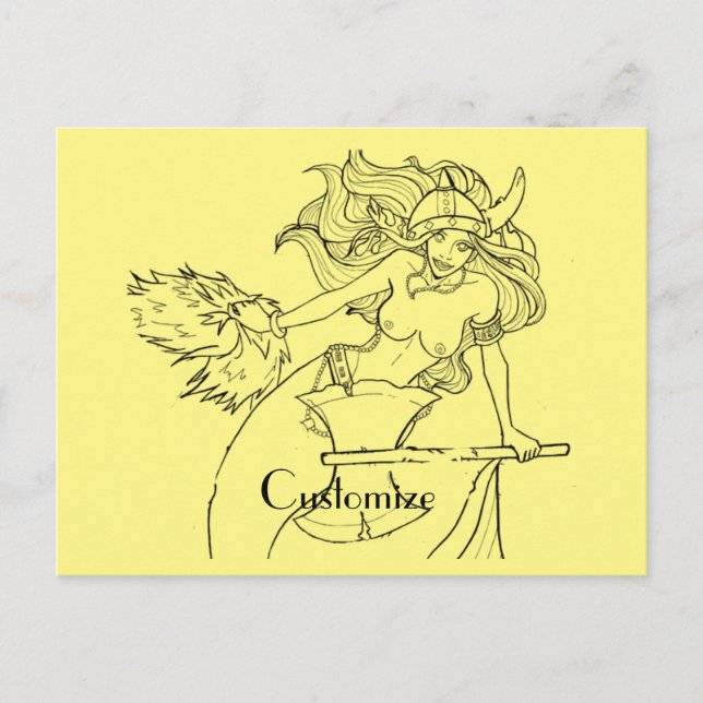 Postal Viking Mermaid Warrior Thunder_Cove (Anverso)