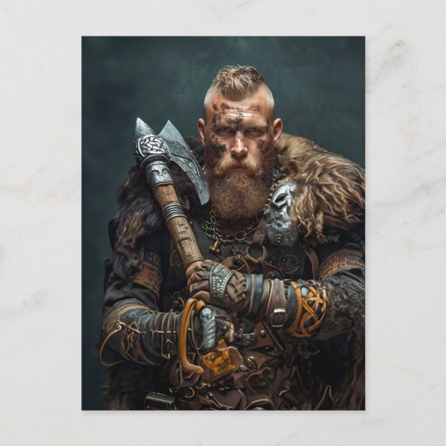 Postal Viking Warrior in Authentic Attire (Anverso)
