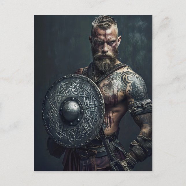 Postal Viking Warrior in Authentic Attire (Anverso)