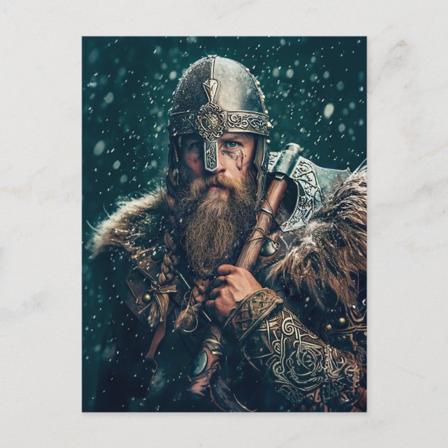 Postal Viking Warrior in Authentic Attire (Anverso)