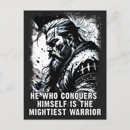 Postal Viking warrior Norse Mythology Palabras poderosas