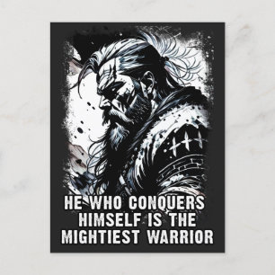 Postal Viking warrior Norse Mythology Palabras poderosas