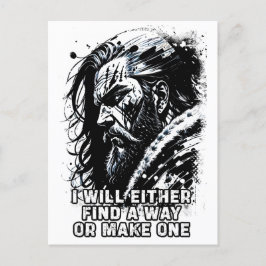 Postal Viking warrior Norse Mythology Palabras poderosas