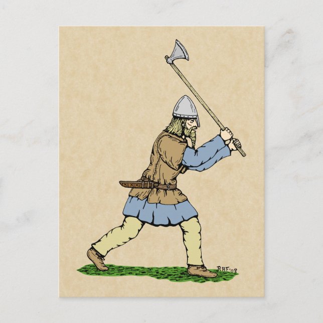 Postal Viking Warrior Wielding Broad-Ax (Anverso)
