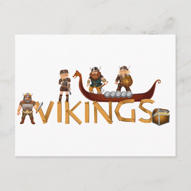 Postal Vikingos (Anverso)