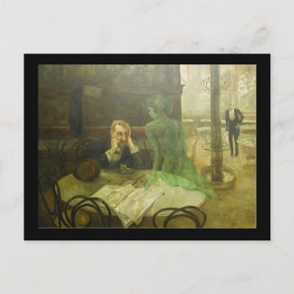 Postal Viktor Oliva. Absinthe Drinker