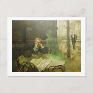 Postal Viktor Oliva. Bebedor de absenta