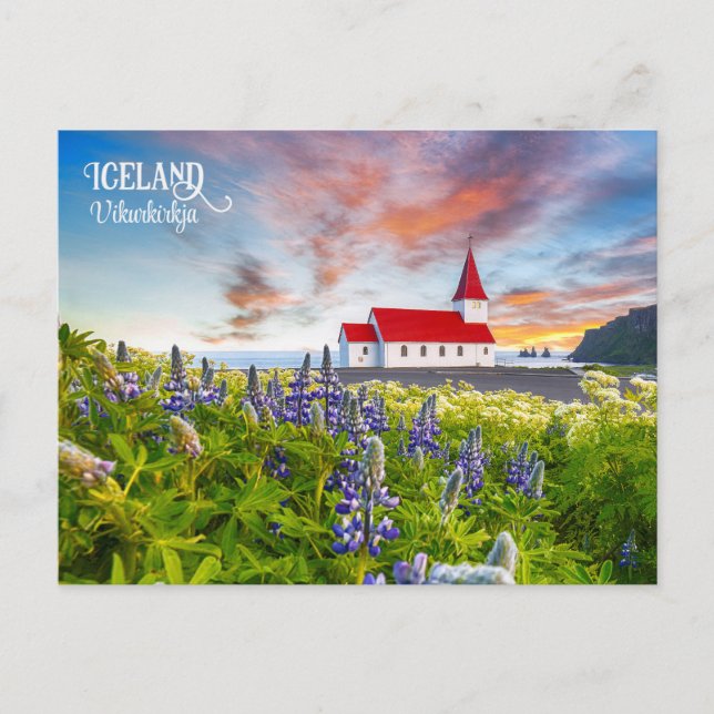 Postal Vikurkirkja, Islandia (Anverso)