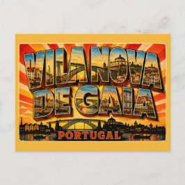 Postal Vila Nova de Gaia Portugal Frente al Río