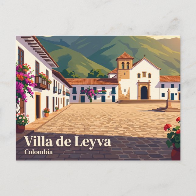 Postal Villa de Leyva, Boyacá, Colombia (Anverso)
