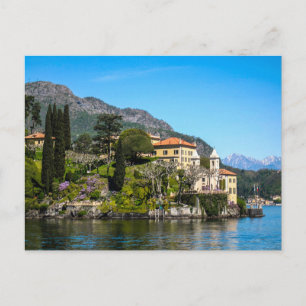 Postal Villa en el lago Como, Italia - Postcard