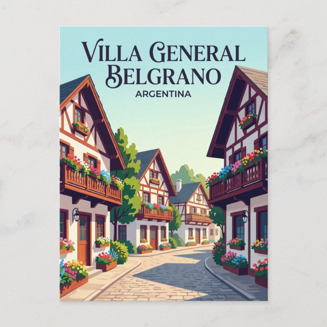 Postal Villa General Belgrano Argentina (Anverso)