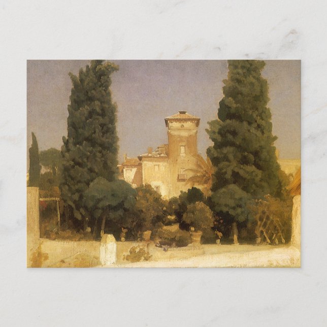 Postal Villa Malta, Roma por Lord Frederic Leighton (Anverso)