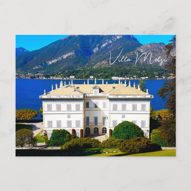 Postal Villa Melzi Bellagio Lago Como Italia (Anverso)