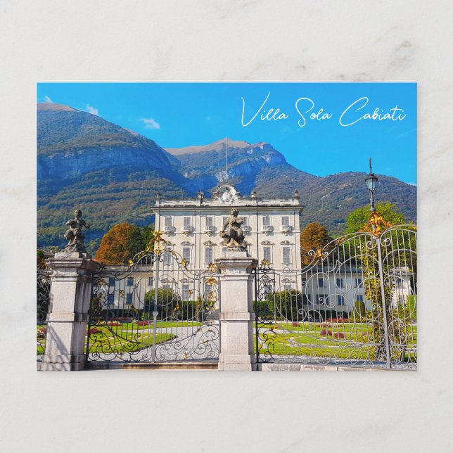Postal Villa Sola Cabiati Tremezzo Lago Como Italia (Anverso)