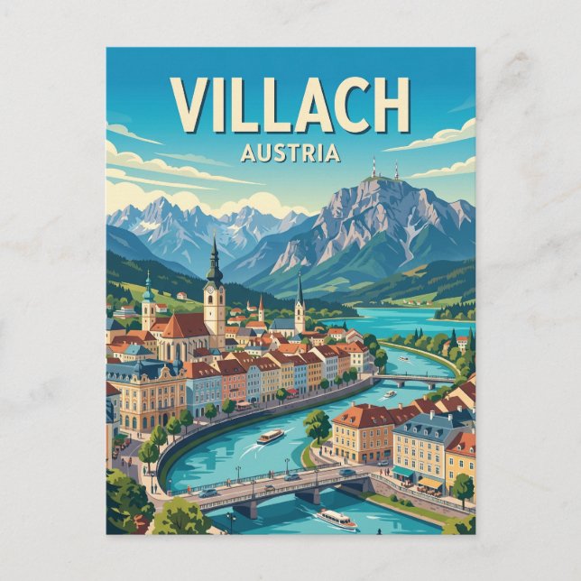 Postal Villach Austria (Anverso)