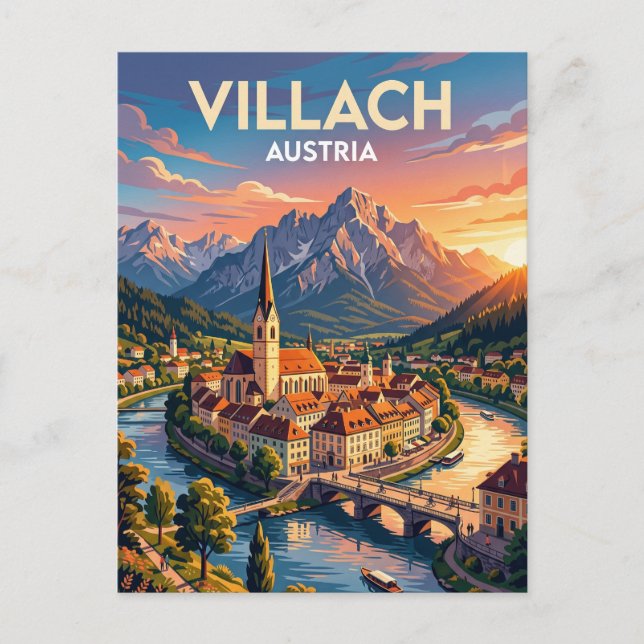 Postal Villach Austria (Anverso)