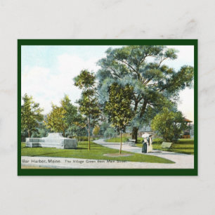 Postal Village Green, Bar Harbour, Maine 1908 Vintage