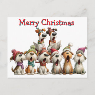 Postal Villancistas Caninos de Navidad